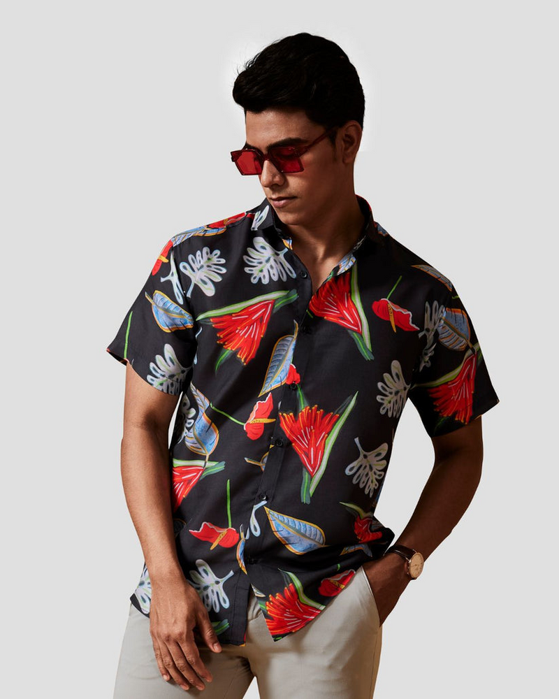 Exotic Floral Prints Shirt