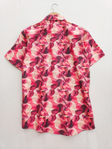 Abstract Print Red Shirt