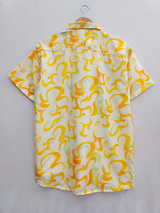 Abstract Print Yellow Shirt