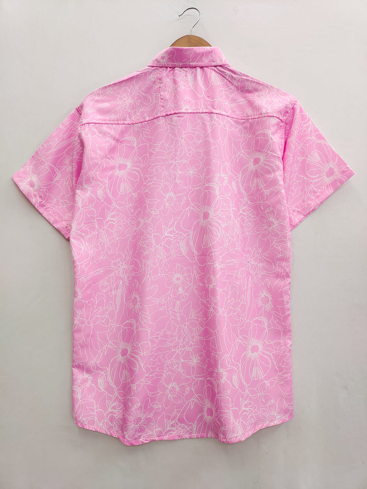 Pink Floral Printed Shirt