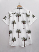 White Coconut Print Shirt