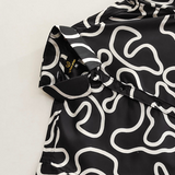 Black Abstract Print Shirt