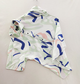 Abstract Print White Shirt