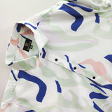 Abstract Print White Shirt