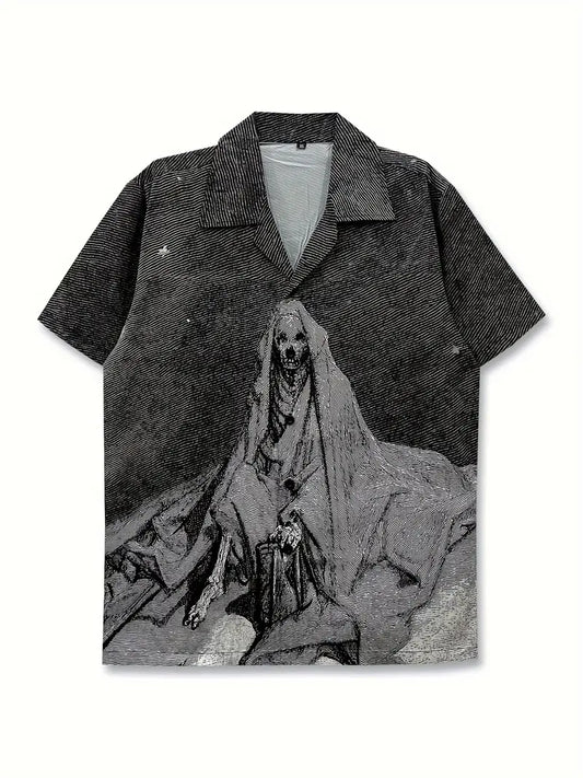 Men's Novelty Skeleton Pattern Print