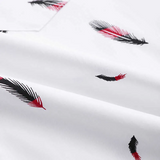 Feather Print Short Sleeve Shirt