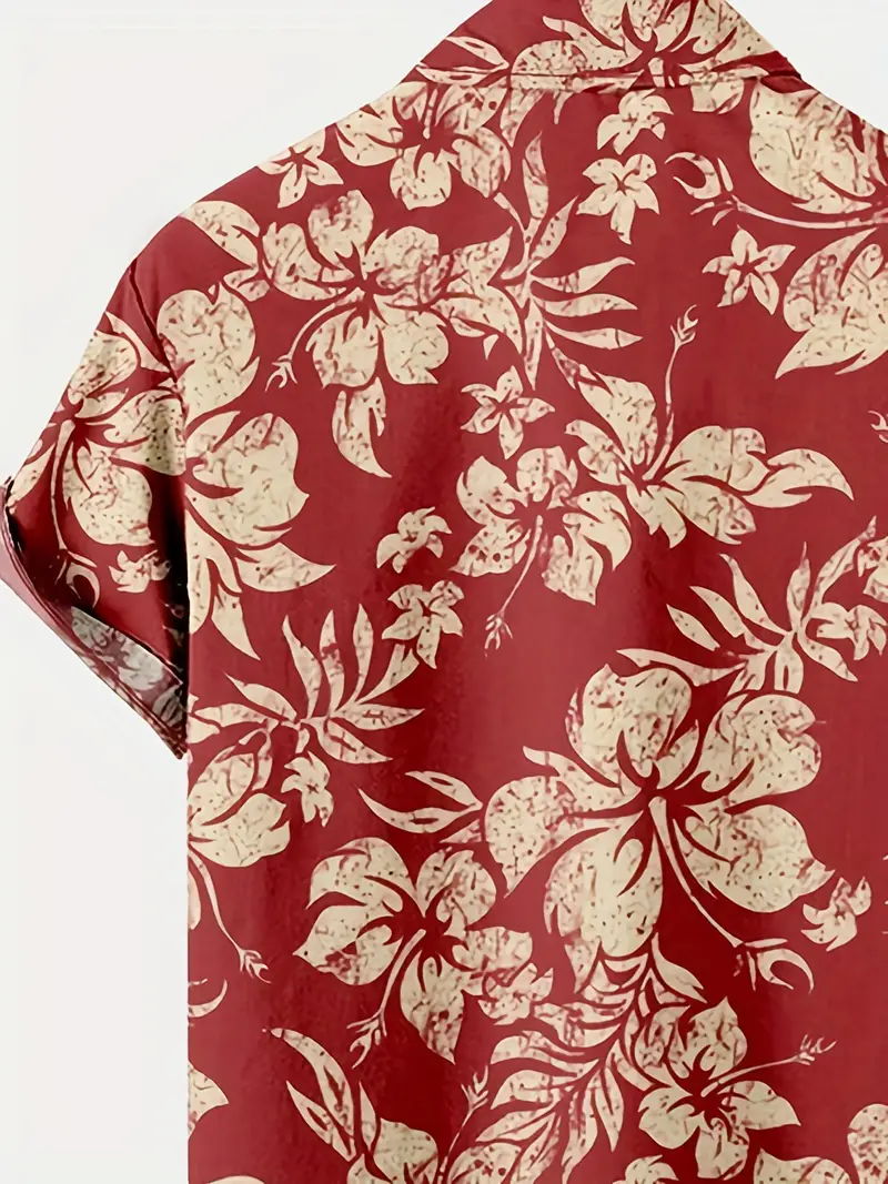 Flower Printed Short Sleeve Shirt