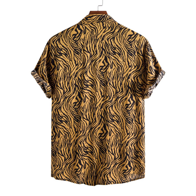 Leopard Printed Short Sleeve Shirt