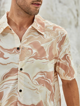 Marble Print Peach Shirt