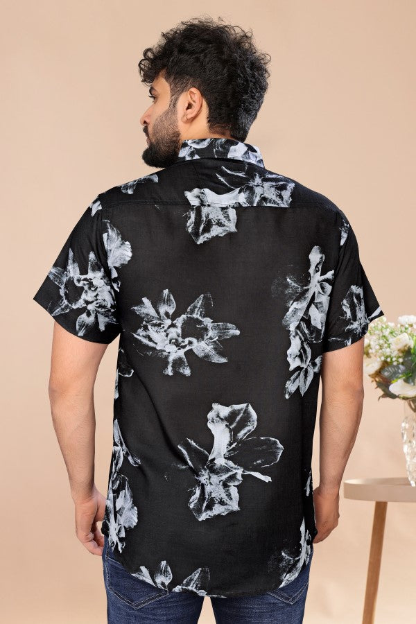 Exotic Black Casual Printed Shirt