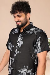 Exotic Black Casual Printed Shirt