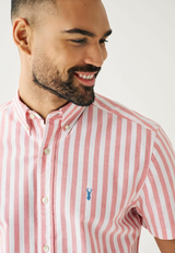 Short Sleeve Stripe Oxford Shirt