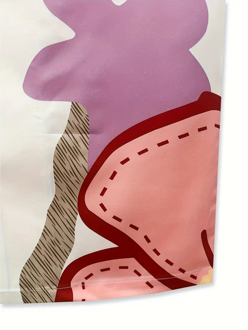 Men's Casual Floral Printed Button-Up Shirt