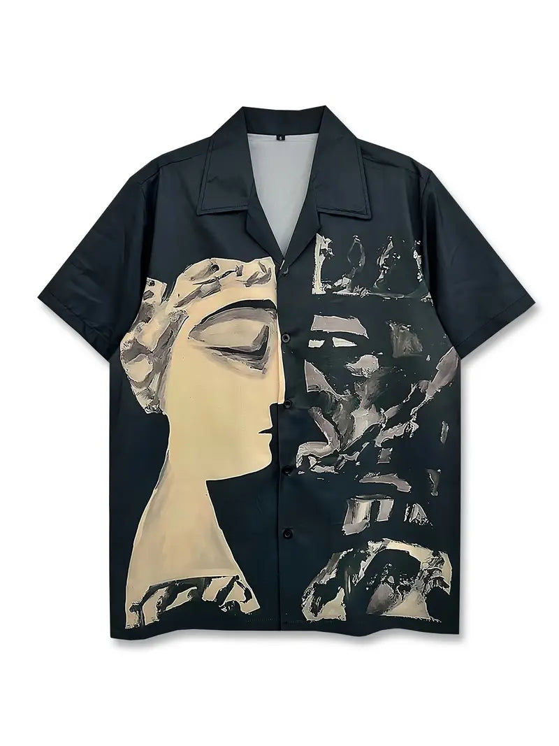 Men's Comfortable Dark Style King Graphic Print Shirt