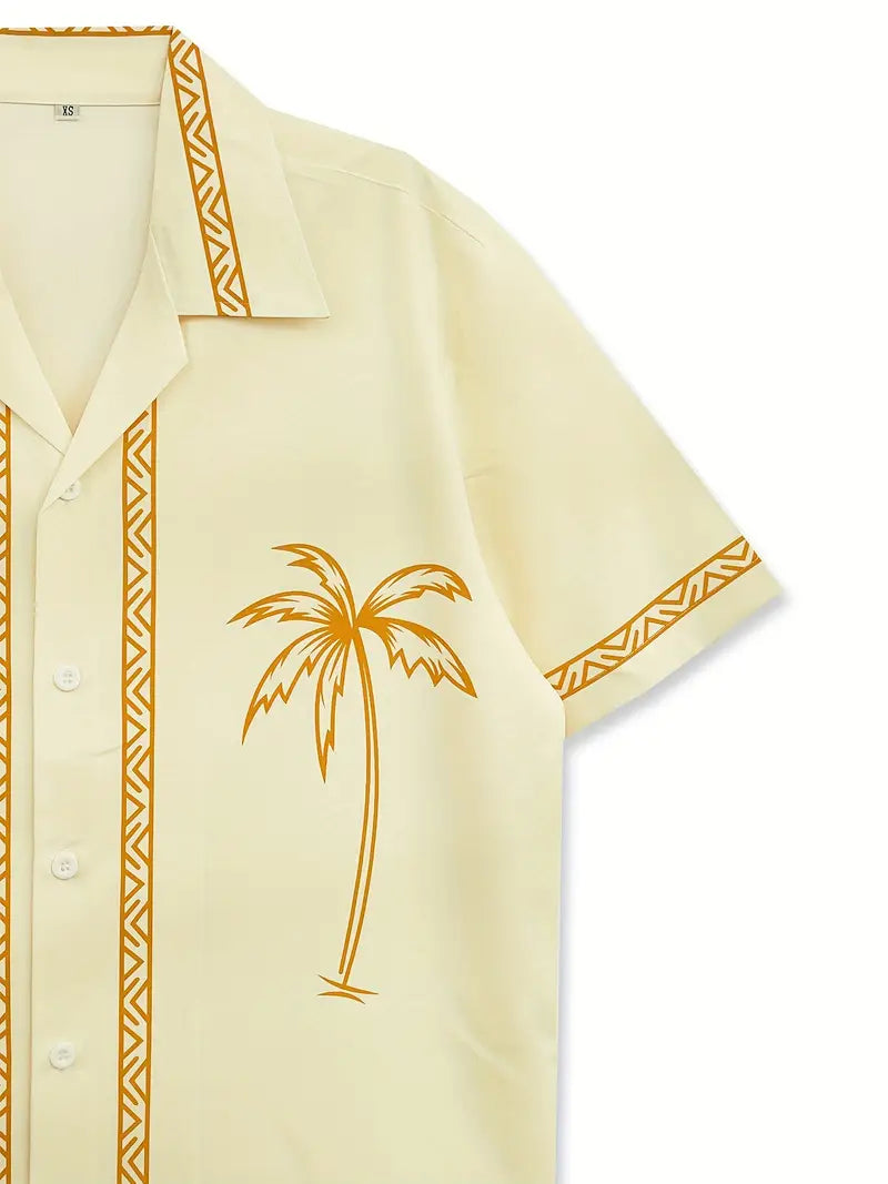 Men's Casual Palm Tree Beach Shirt