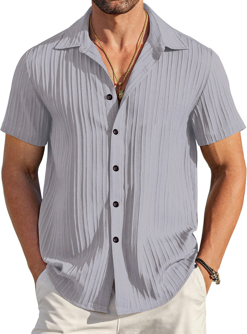 Grey Sugarcane Popcorn Textured Shirt