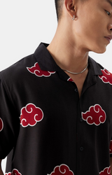 Akatsuki Pattern Printed Short Sleeve Shirt