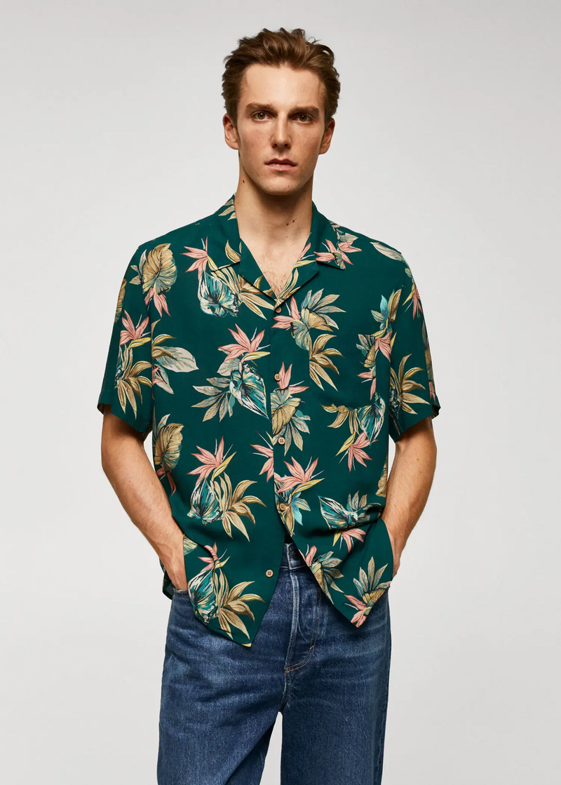 Tropical Printed Casual Shirt