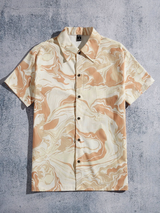 Marble Print Peach Shirt