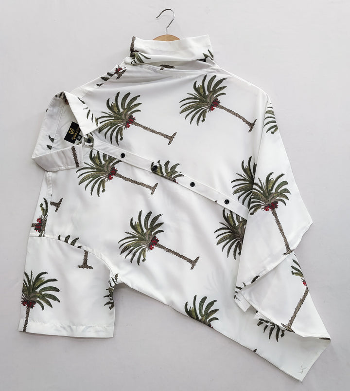 White Coconut Print Shirt