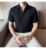 Black Popcorn Textured Shirt