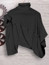 Black Check Popcorn Textured Shirt