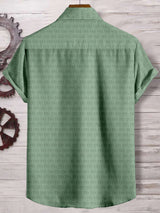 Green Check Popcorn Textured Shirt