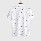 Feather Print Short Sleeve Shirt