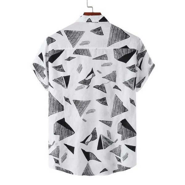 Men's Casual Printed Short Sleeve Shirt