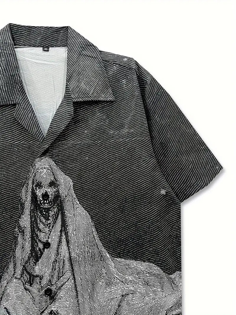 Men's Novelty Skeleton Pattern Print