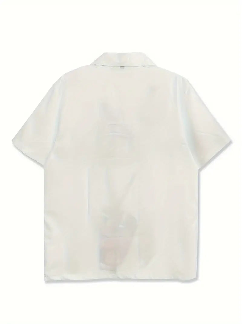 Men's Casual Floral Earth Laughs Print Shirt