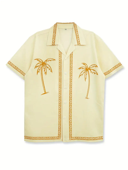 Men's Casual Palm Tree Beach Shirt
