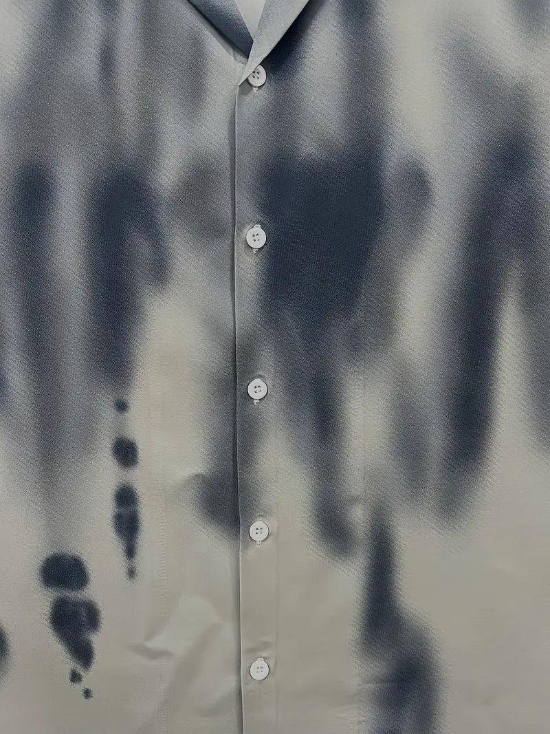 Men's Casual Tie-Dye Splatter Print Shirt