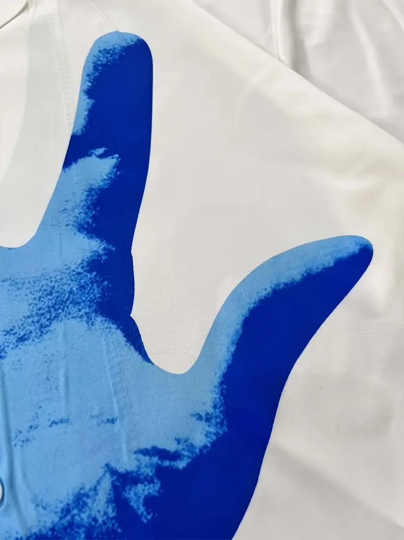 Men's Creative Button Up Lapel Shirt