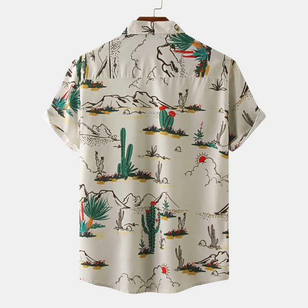 Cactus Printed Short Sleeve Shirt