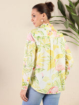 Tropical Flamingo Print Shirt