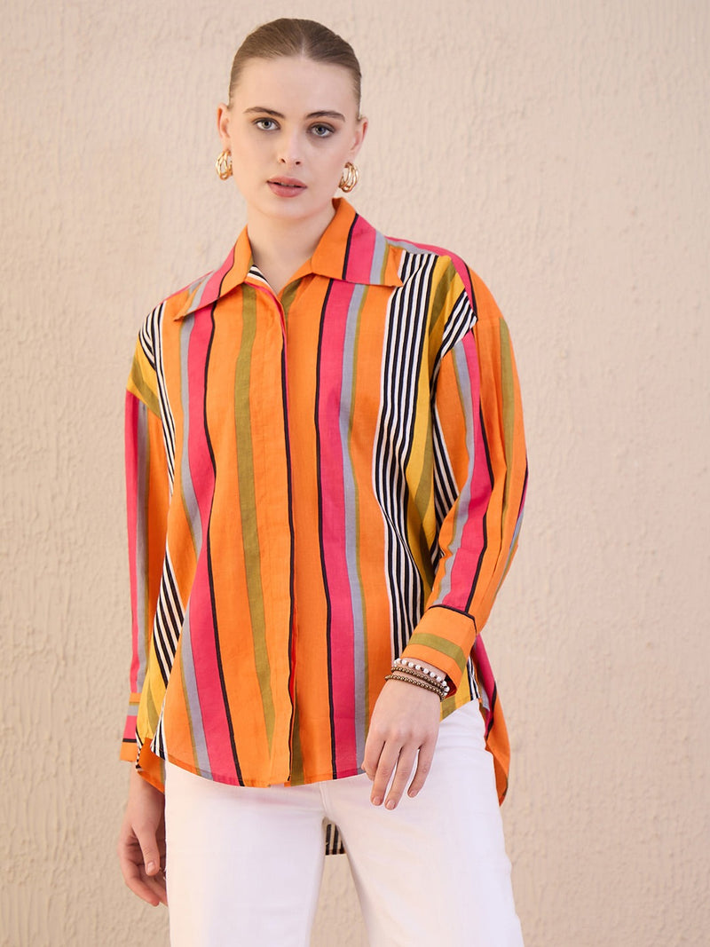 Multicolor Striped Cotton Shirt