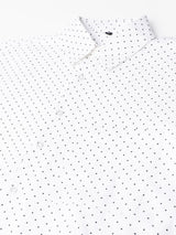 White & Black Polka Dot Long Sleeve Shirt