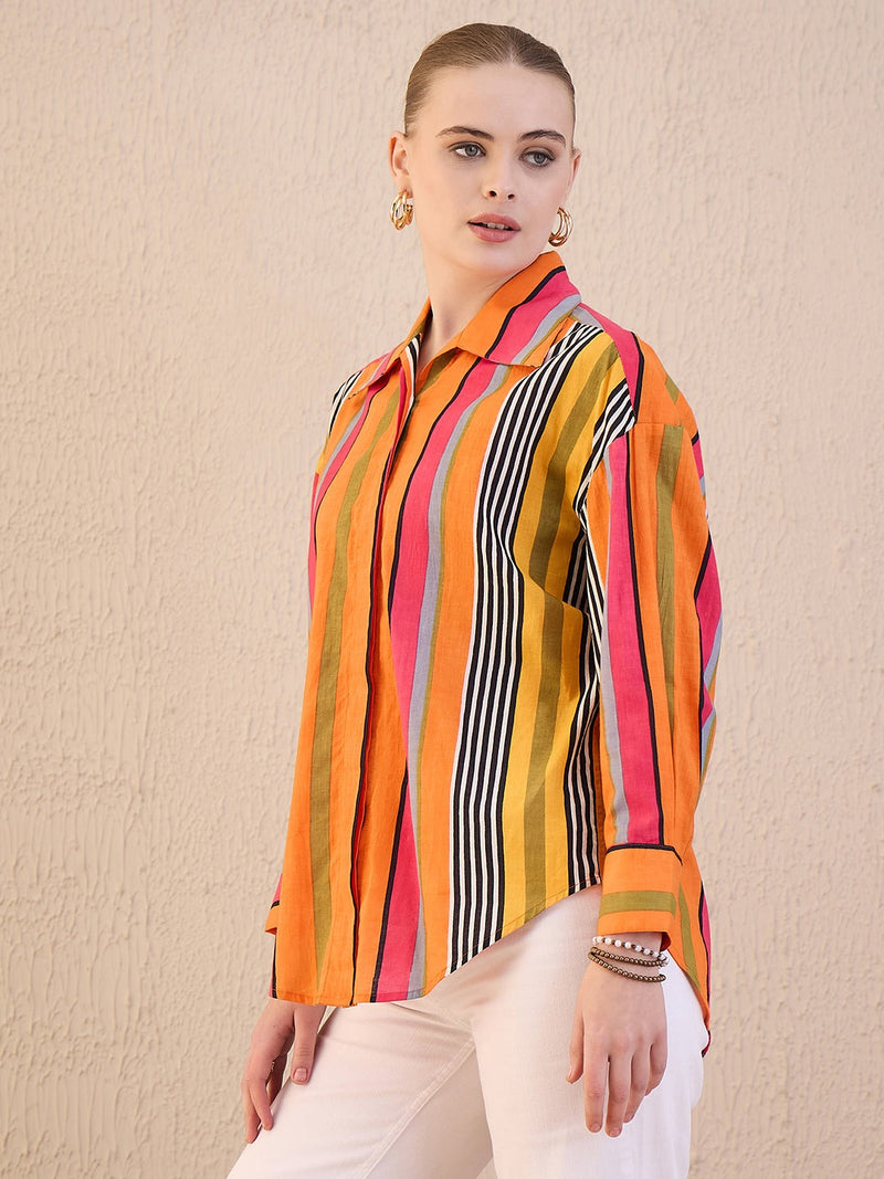 Multicolor Striped Cotton Shirt
