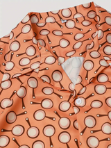 Orange Print Short Sleeve Shirt