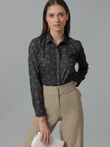 Midnight Blossom Black Floral Shirt
