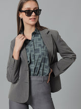 Slate Grey Geometric Print Shirt