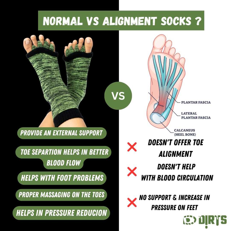 Green Foot Alignment Socks