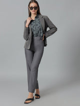 Slate Grey Geometric Print Shirt