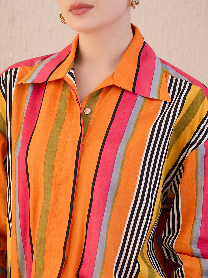 Multicolor Striped Cotton Shirt