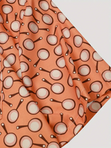 Orange Print Short Sleeve Shirt