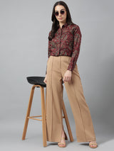 Regal Maroon Paisley Shirt