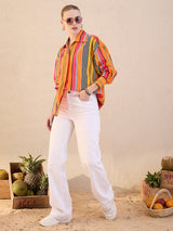 Multicolor Striped Cotton Shirt