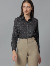Midnight Blossom Black Floral Shirt