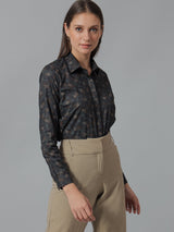 Midnight Blossom Black Floral Shirt